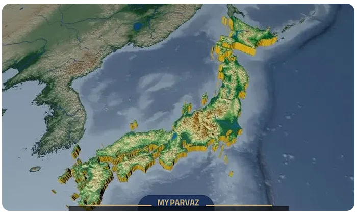 Total area of ​​Japan